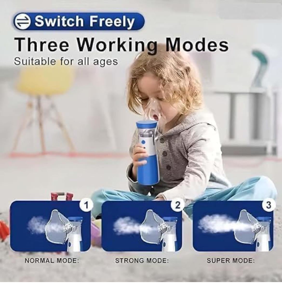 Portable Mesh Nebulizer for Steam Inhalation