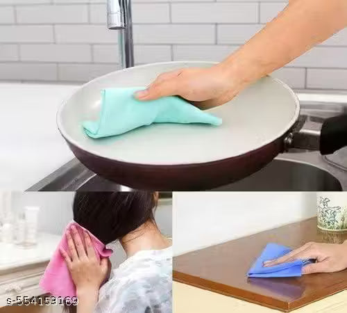 Miko Microfiber Magic Drying Towel Pack of 3 | Multipurpose Reusable Cleaning Cloth for Kitchen & Glass